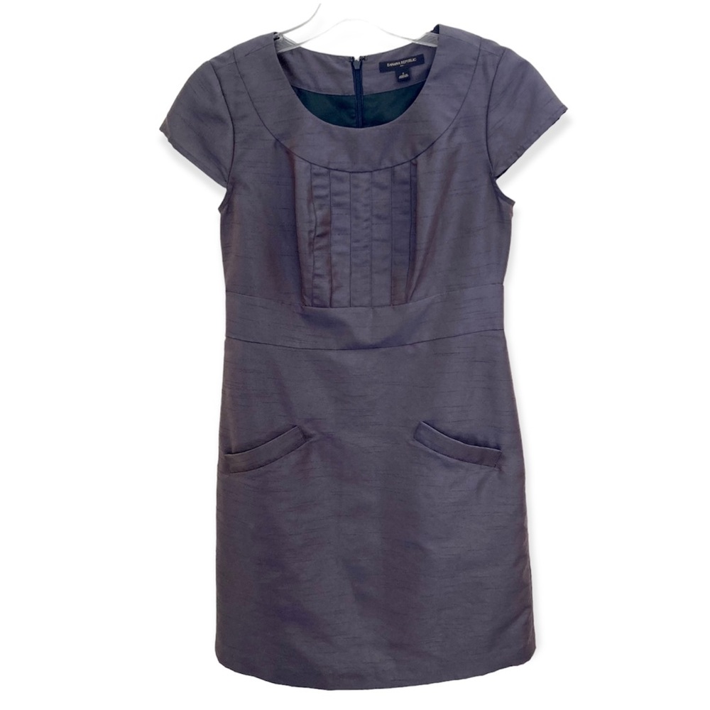 Banana Republic Sheath Dress Purple Metallic Women’s Size 2
